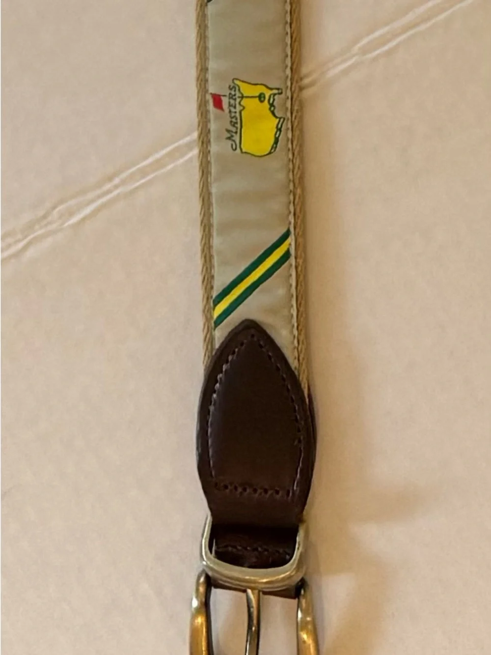 Masters Tournament Belt – Augusta National Logo, Size 34/35, Leather & Brass